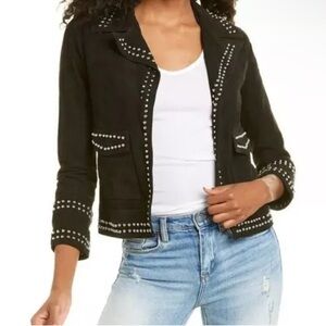 ALLSAINTS Evans Studded Suede Jacket